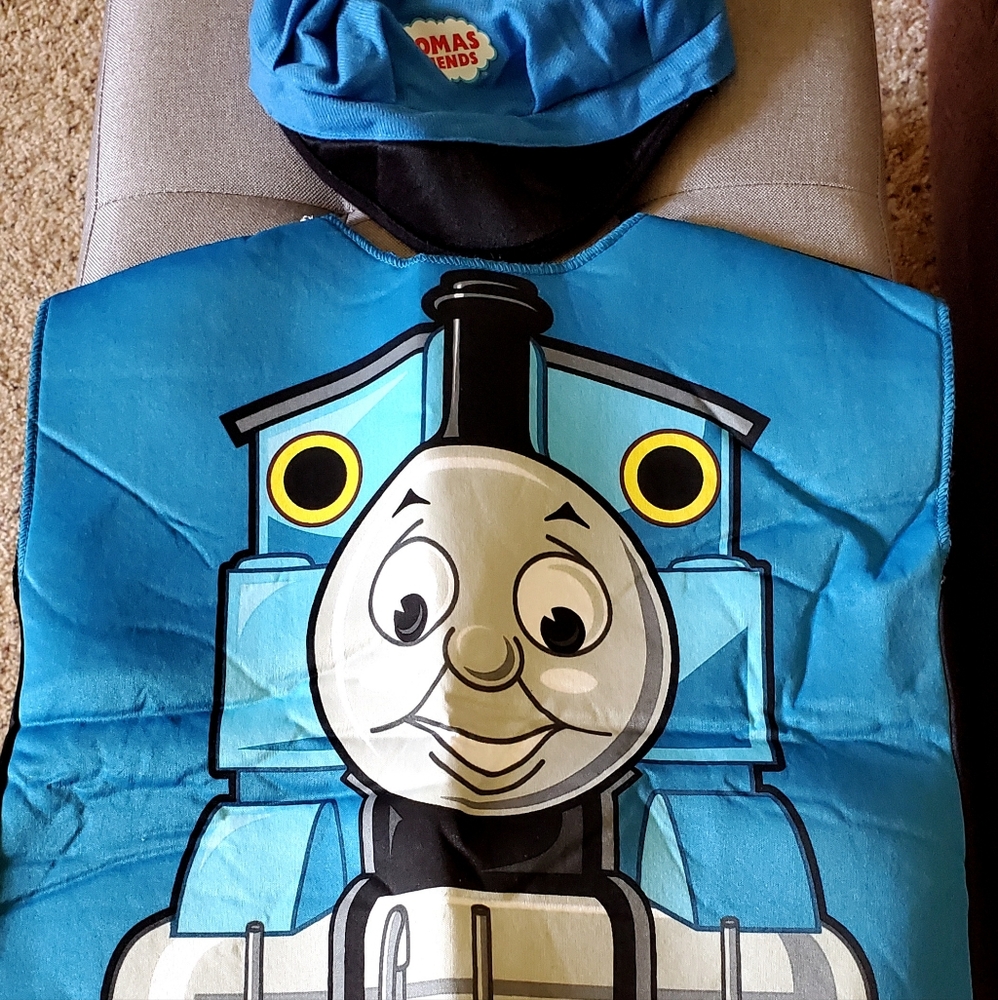 Toddler Boys Halloween Costume Thomas The Train Engine Foam Tunic Hat Size 3T 5T